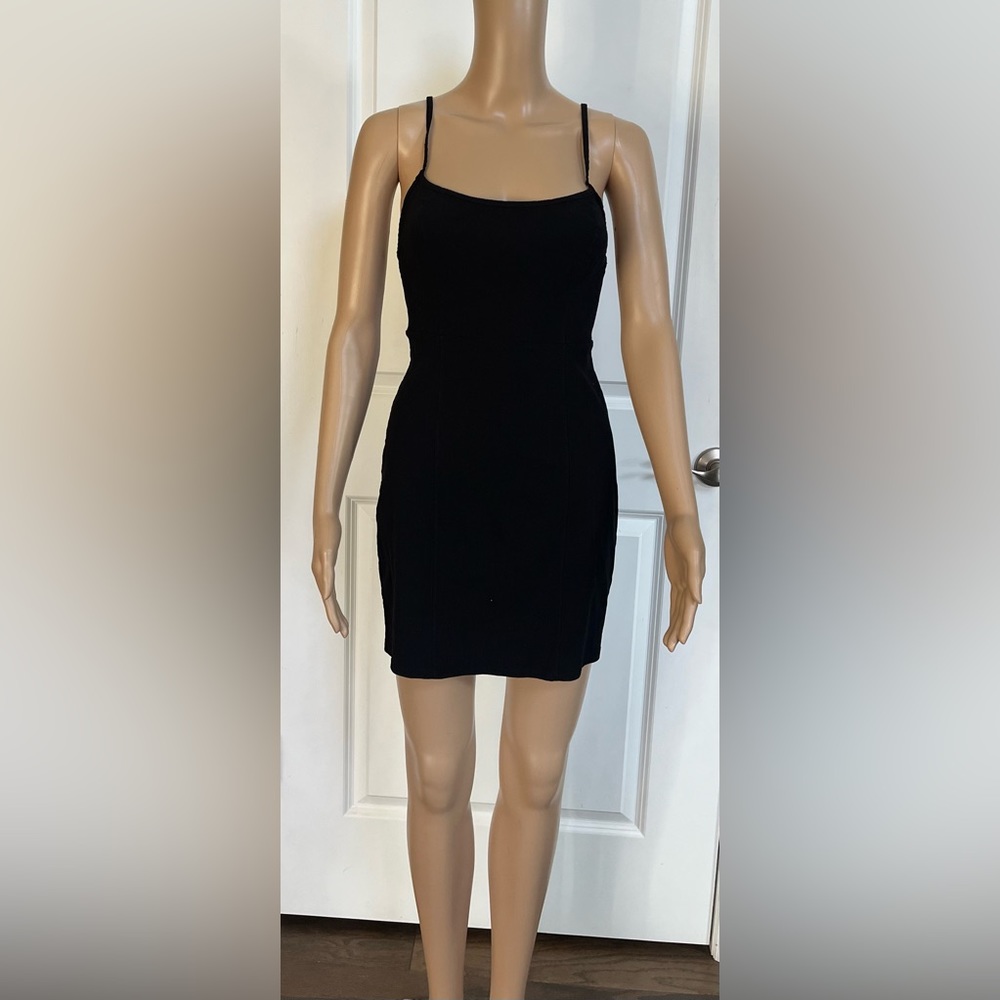 Freepeople Black Open Back Strappy Mini Dress